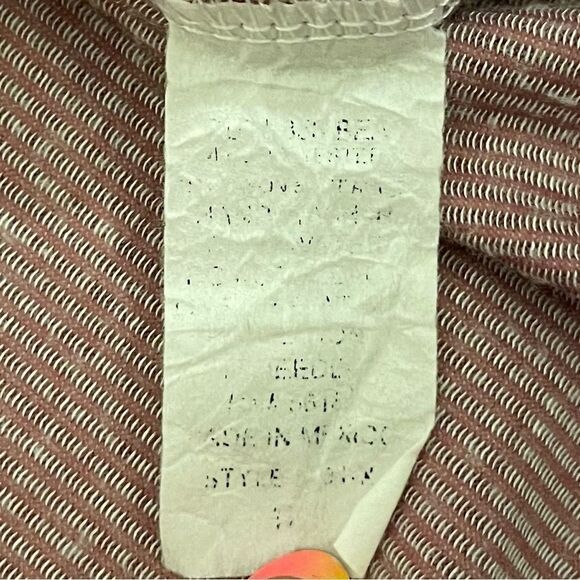 Star Vixen Short Ruffled Sleeve Striped Blouse Mauve and Light Pink Size 1X - Picture 8 of 10